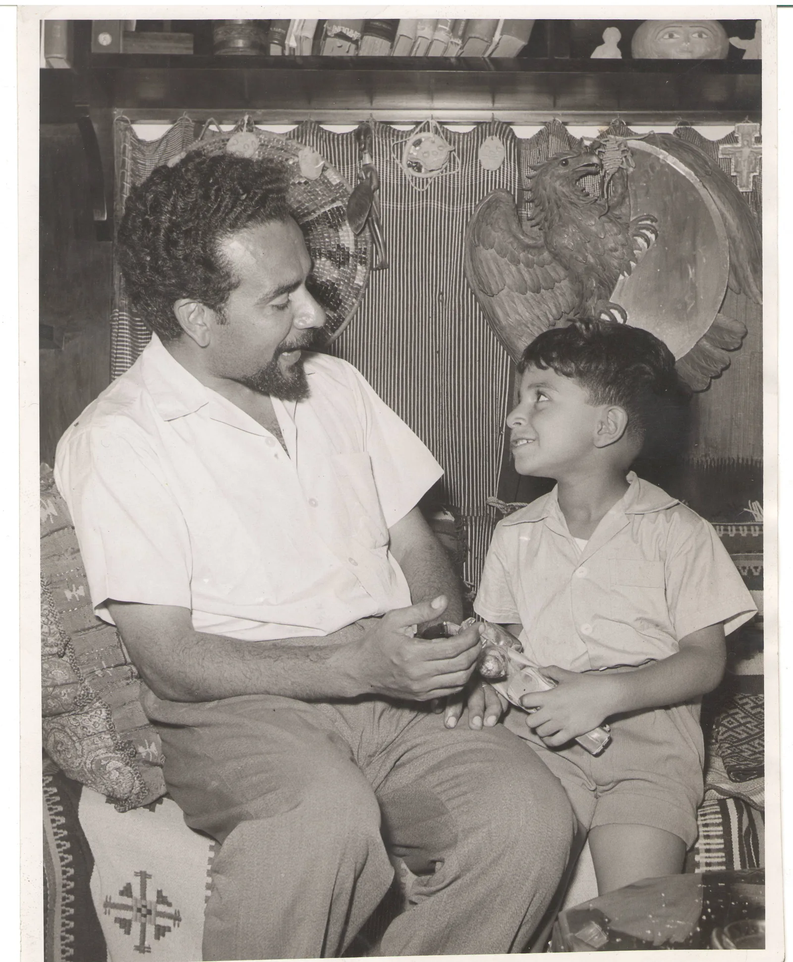 Gamal El-Sagini with his son, Magd